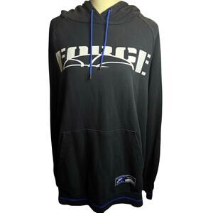 Nike Phoenix Fleece Equality Hoodie, Black Blue Trim, Plus Size Women's 3XL